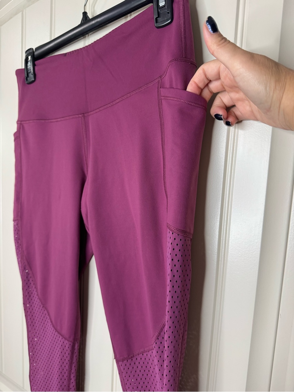 2/for $20 🪩 VS SPORT Plum High-Waist Side Pocket Leggings (Women’s Medium) - Picture 6 of 13